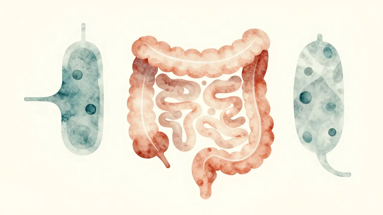 Abstraktní obraz symbolizující zdravé trávení a rovnováhu