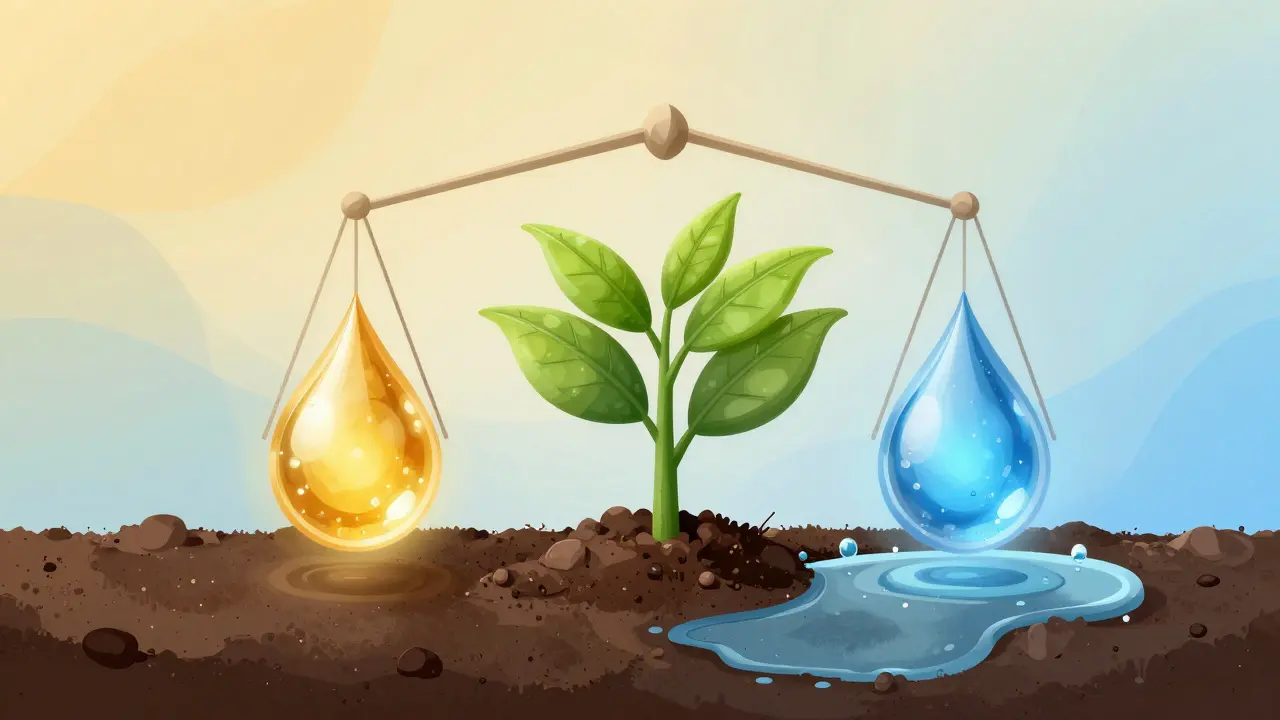Abstraktní ilustrace rovnováhy mezi proteiny a hydratací pro vlasy