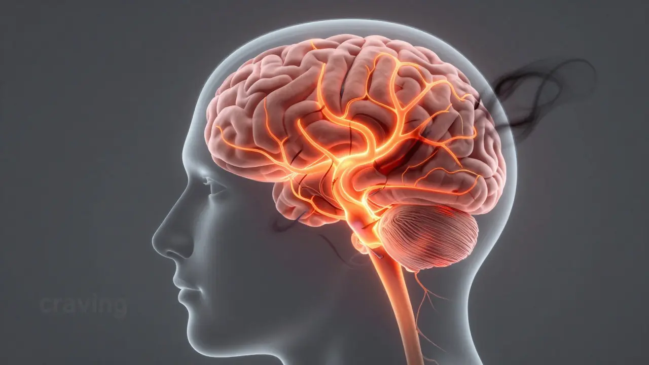 Konceptuální ilustrace mozku s rozsvícenými neuronovými dráhami
